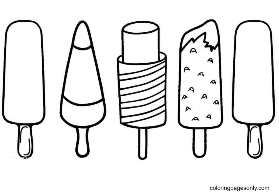 Popsicle coloring pages printable for free download