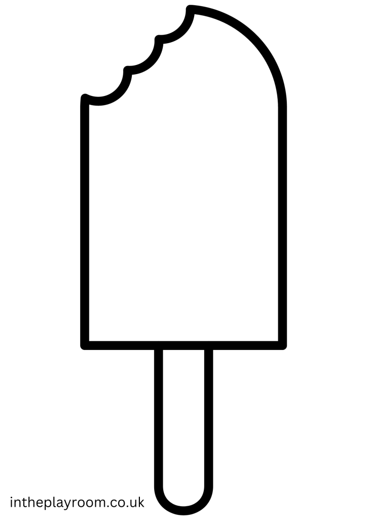 Free printable popsicle template for kids crafts