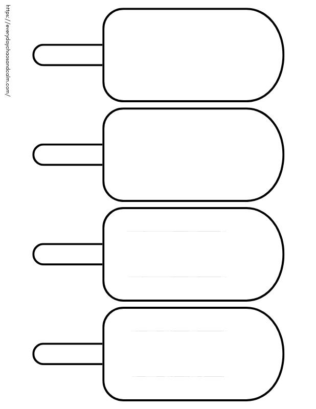 Free printable popsicle template