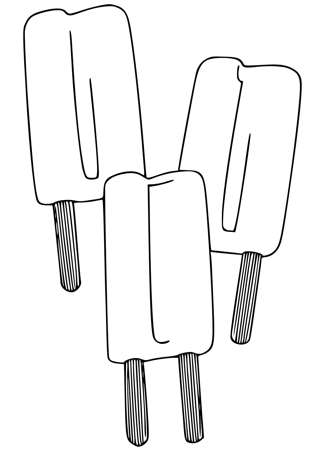 Free printable popsicle kit coloring page for adults and kids