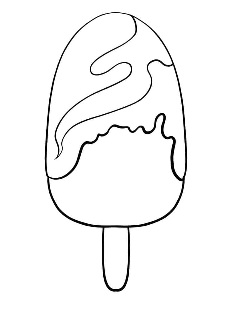 Popsicle for free coloring page
