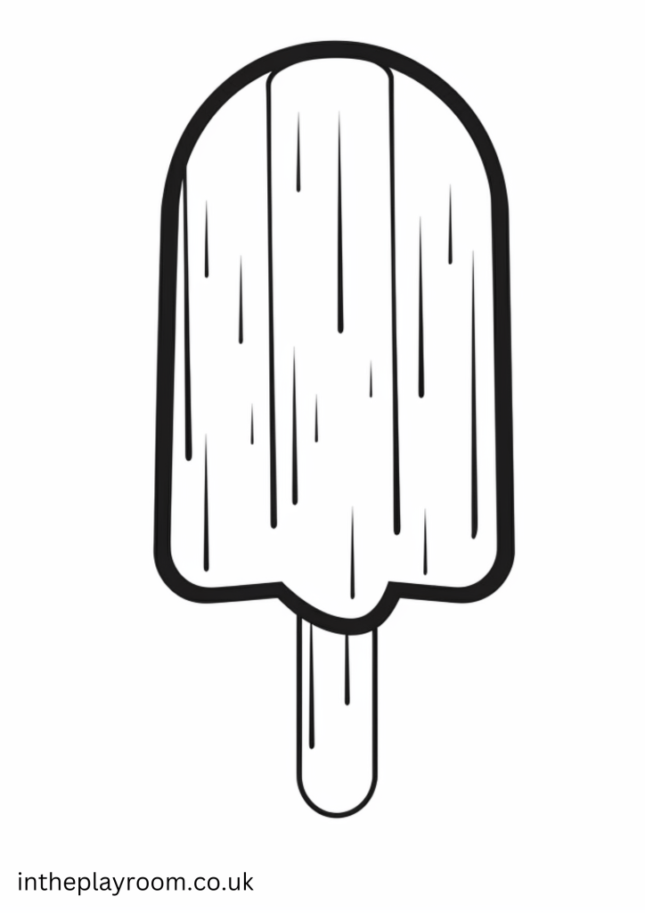 Free printable popsicle template for kids crafts