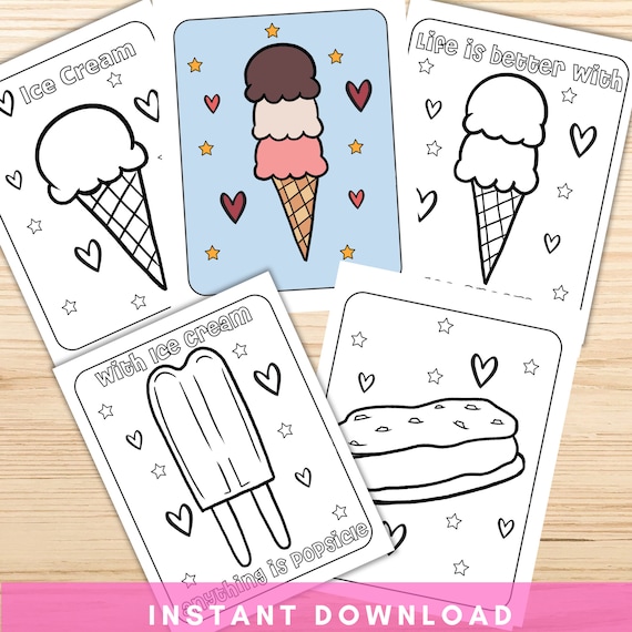 Ice cream coloring pages for kids printable coloring pages ice cream activity kids coloring sheets