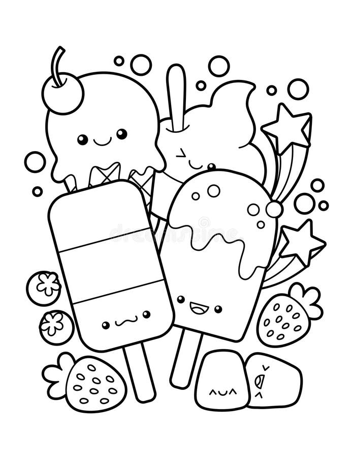 Popsicle coloring stock illustrations â popsicle coloring stock illustrations vectors clipart