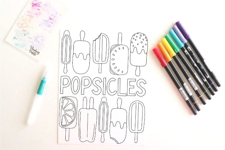Free popsicle coloring page â liz on call