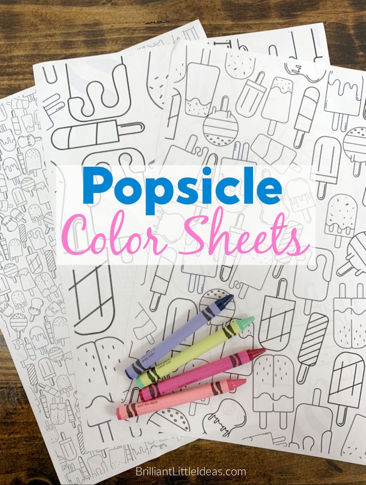 Popsicle color sheets free printable for kids brilliant little ideas