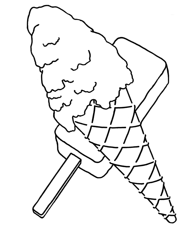 Bluebonkers ice cream cone and popsicle