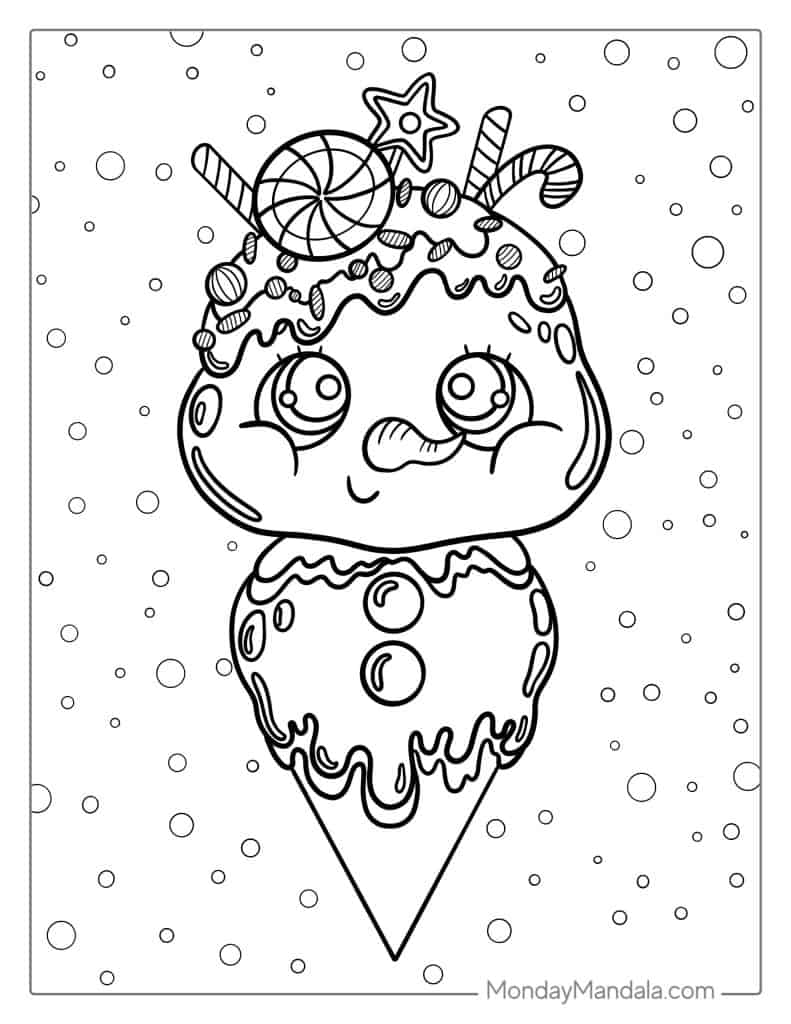 Ice cream coloring pages free pdf printables