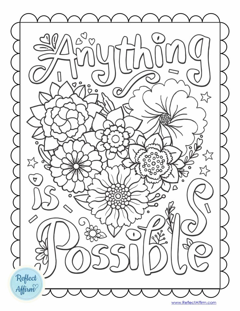 Growth mindset coloring pages