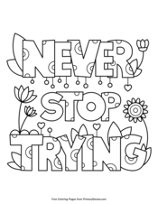 Positive messages coloring pages â free printable pdf from