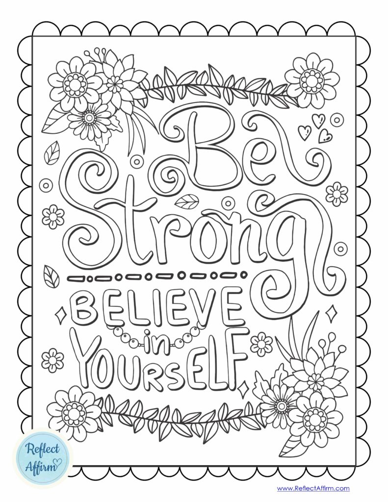 Growth mindset coloring pages