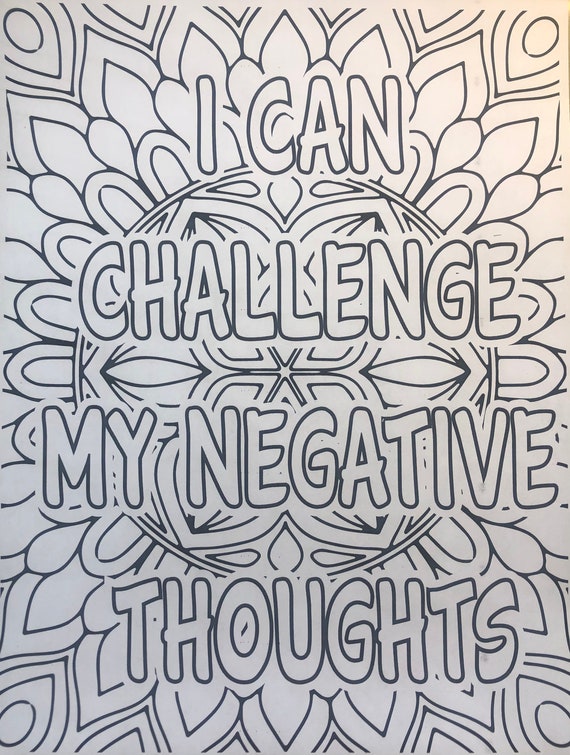 Printable mental health affirmations coloring pages
