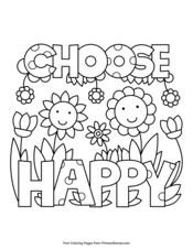 Positive messages coloring pages â free printable pdf from