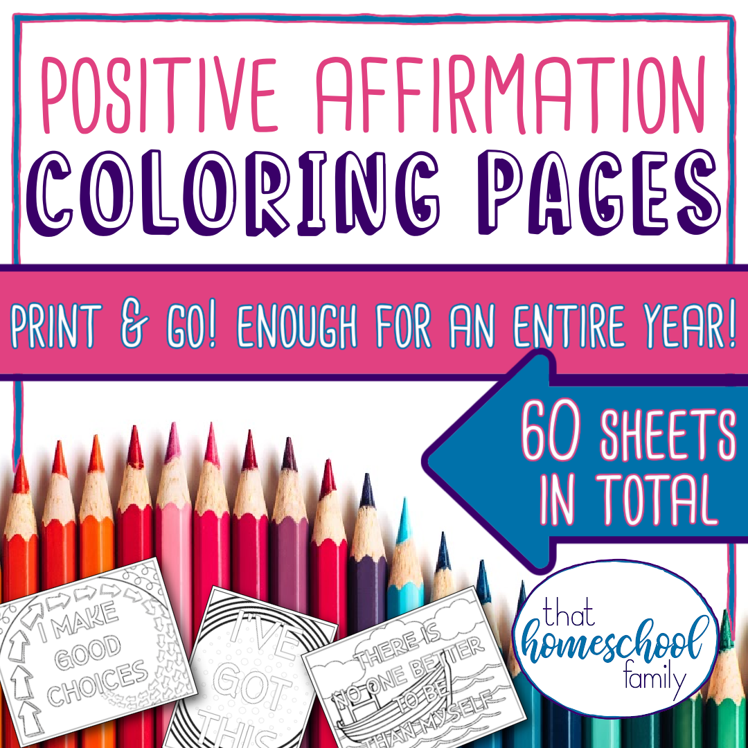 Positive affirmations for kids coloring pages