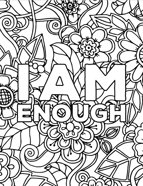 Floral affirmations coloring pages totallifecare