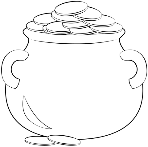 Pot of gold coloring page free printable coloring pages