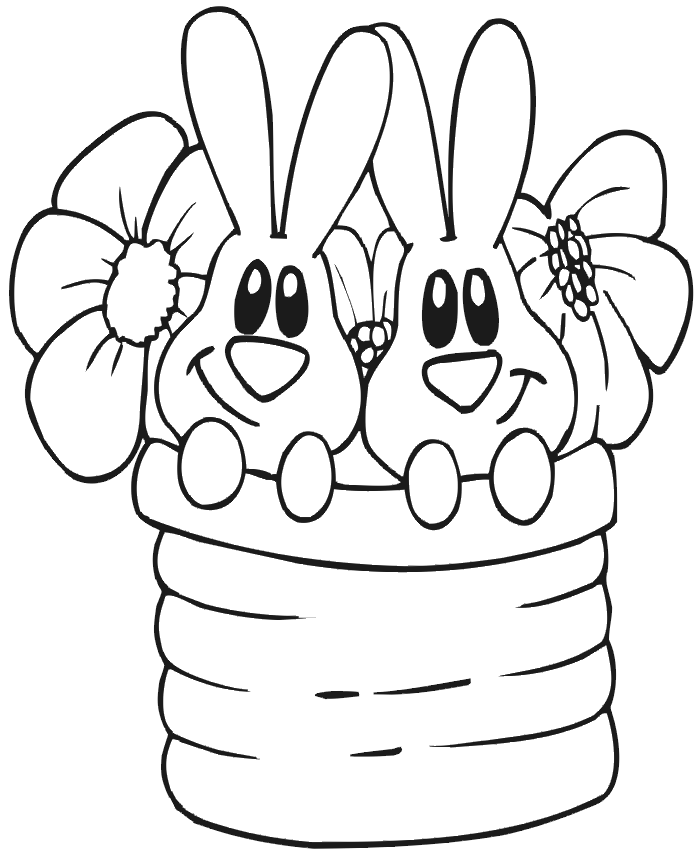 Flower pot coloring page printable for free download