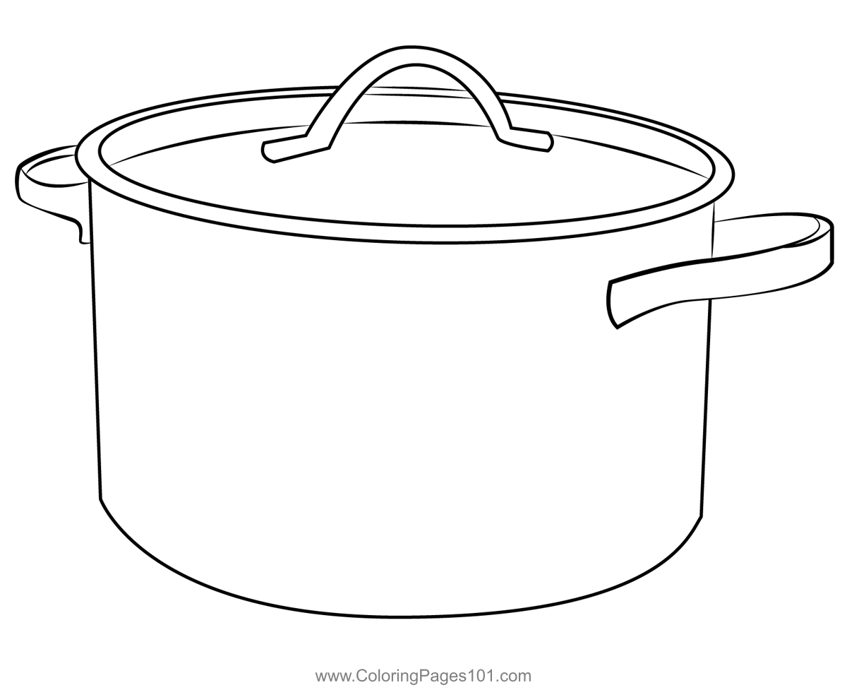 Cooking pot coloring page cooking pot color cooking theme