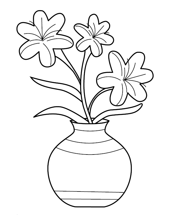 Flower pot colouring page free colouring book for children â monkey pen store