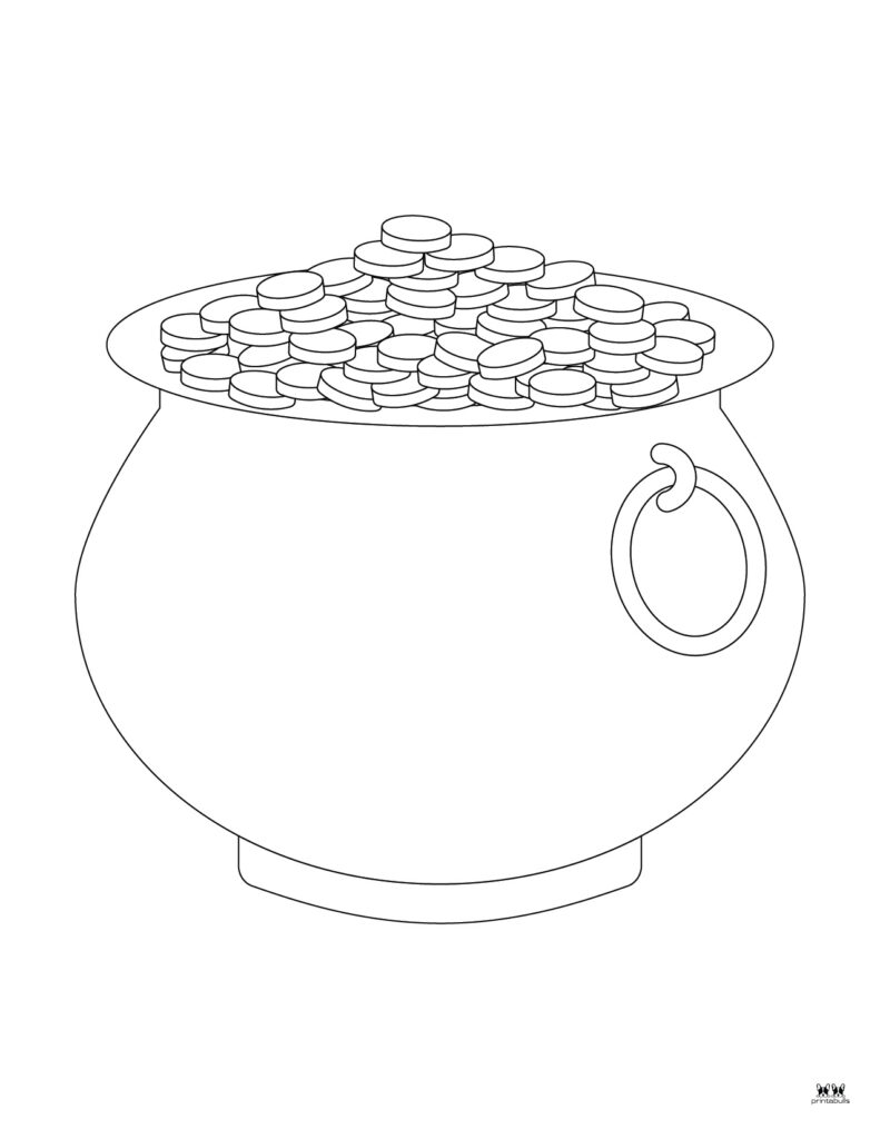 Pot of gold templates coloring pages