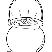 Pot o gold cauldron coloring pages