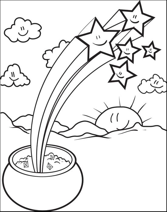 Pot of gold coloring pages