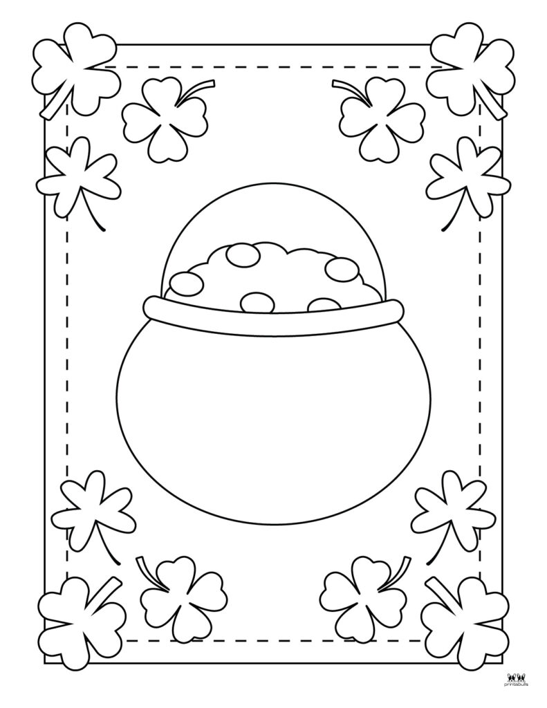 Pot of gold templates coloring pages