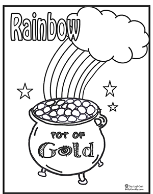 Pot of gold coloring page sing laugh learn