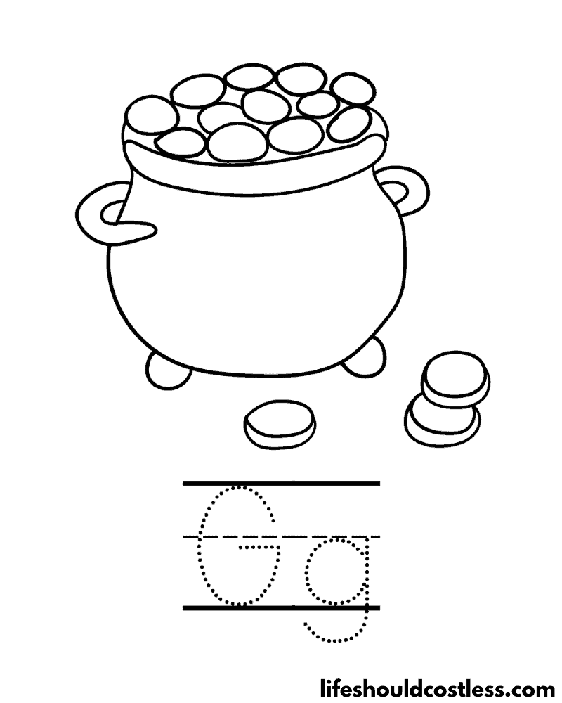 Pot of gold coloring pages free printable pdf templates