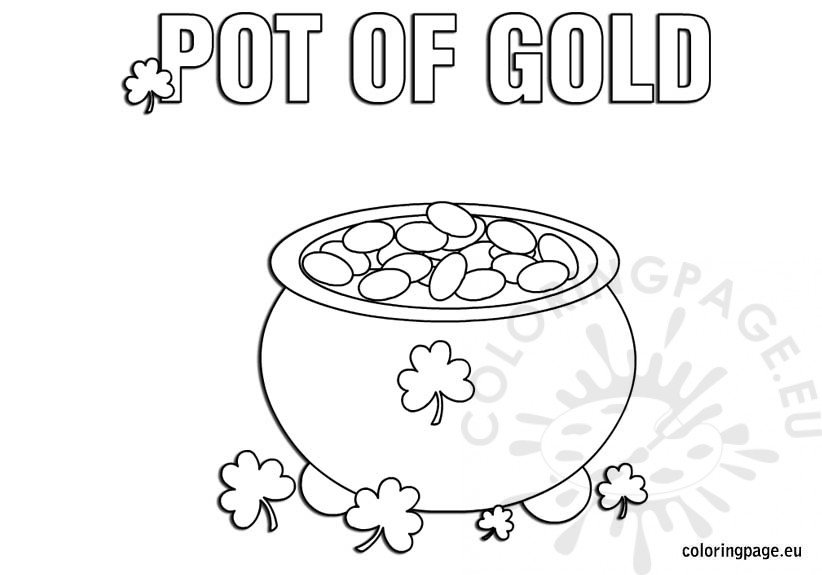Pot of gold coloring page coloring page