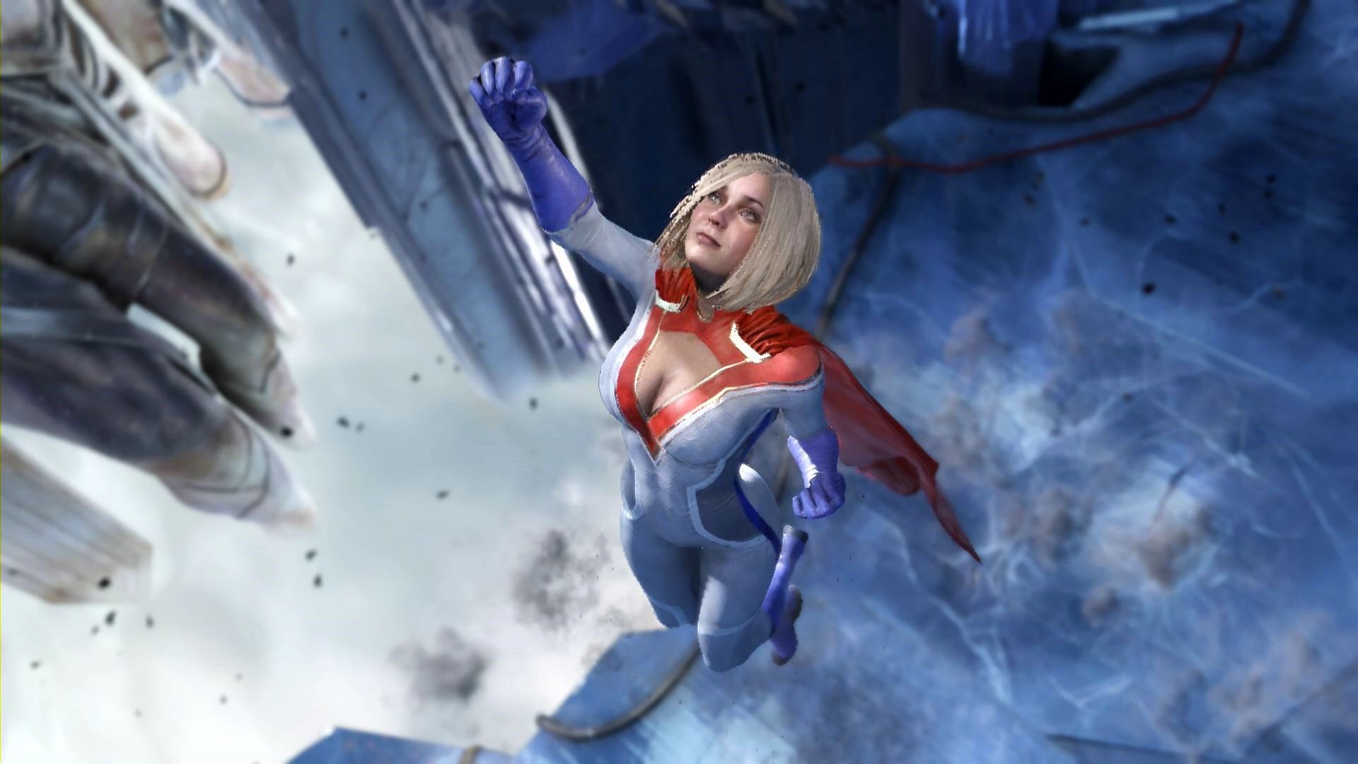 Power girl in game look and robin with the demon shader rinjustice