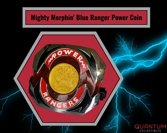 Power coin mighty morphin blue ranger d