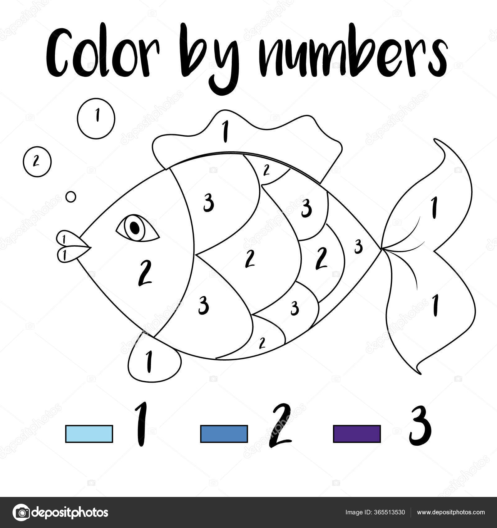 Preschool counting activities coloring page colorful illustration color numbers printable stock photo by evamorris