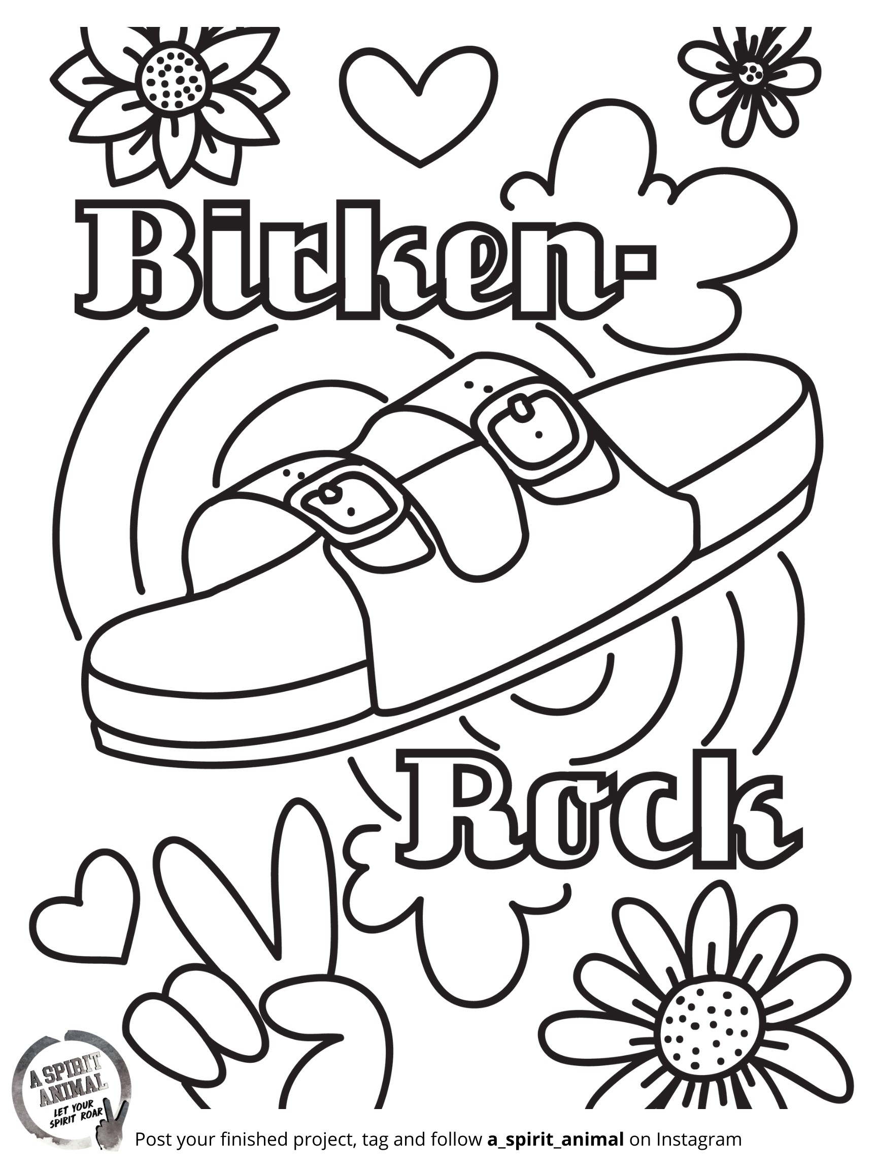 Birkenstocks rock vsco girl a spirit animal free holiday activity coloring pages cute coloring pages coloring pages free coloring pages