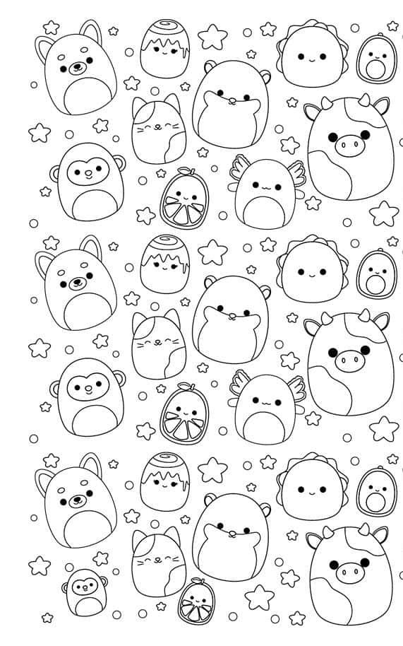 Download get creative and color fuzzy friends