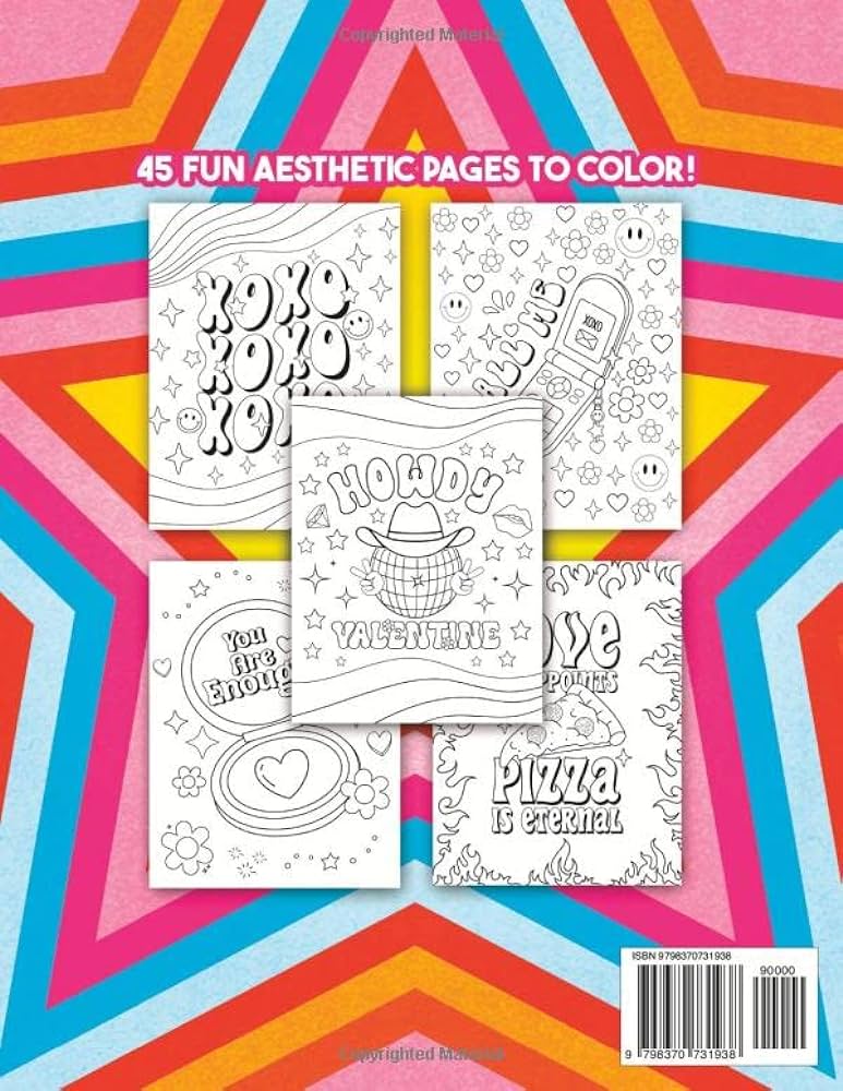 Preppy coloring book for teens trendy aesthetic coloring pages for relaxation and stress relief preppy coloring books braga brie books