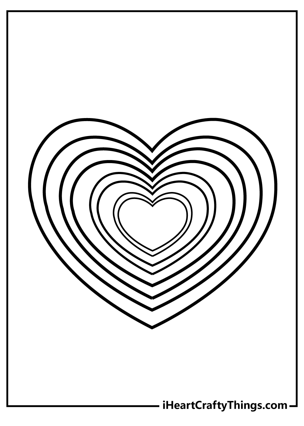 Heart coloring pages free printables