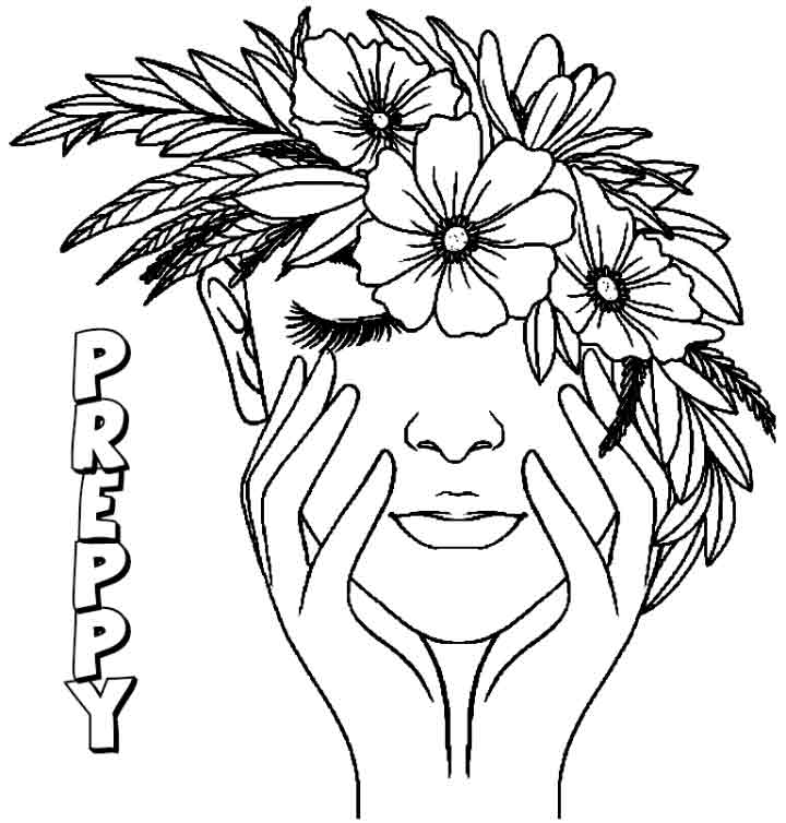 Free printable preppy coloring pages preppy drawing