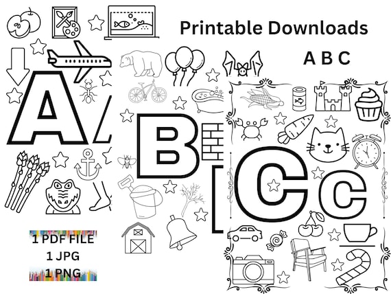 Alphabet coloring pages pre school letter a b c preschool kindergarten lots of fun pdf