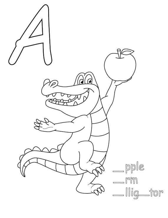 Alphabet coloring pages for children abc coloring coloring pages for kids alphabet printable coloring pages letters for kids instant download