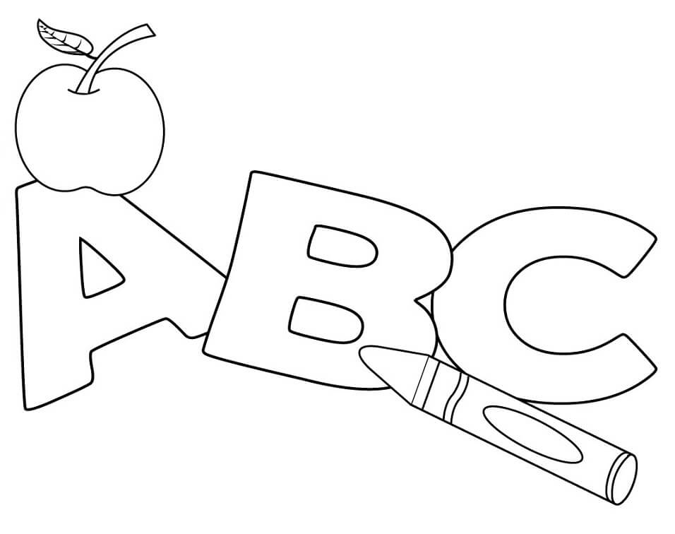 Coloring pages simple abc coloring page