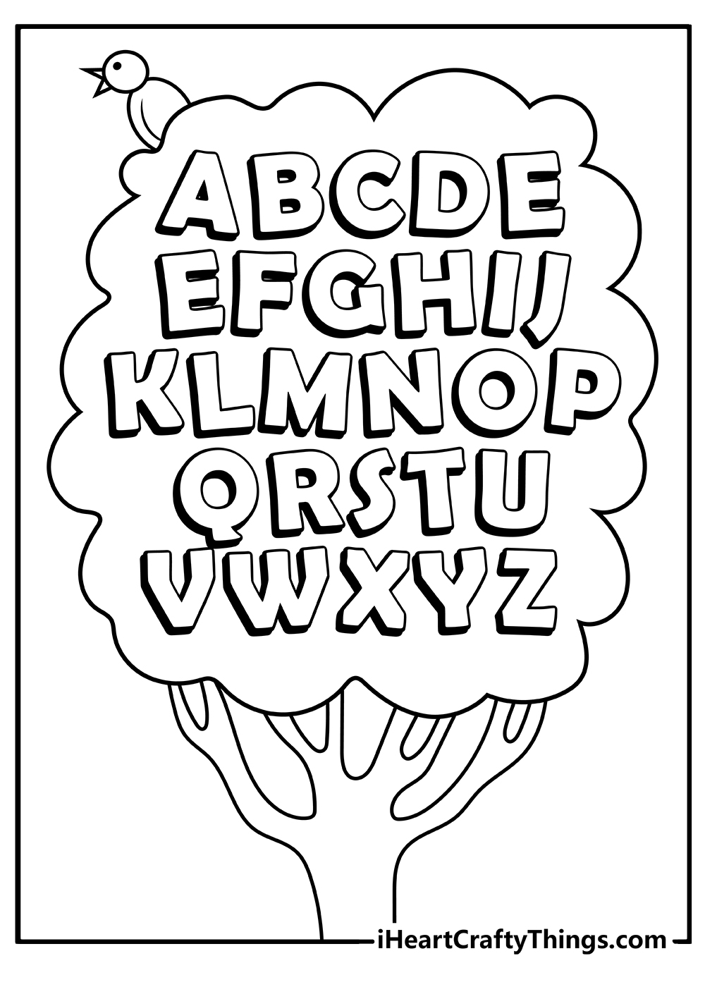 Alphabet coloring pages free printables