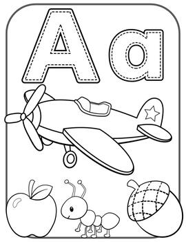 Abc coloring pages by joyous jangles tpt