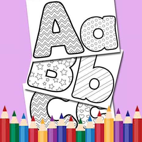 Abc coloring book for kids learning and color game