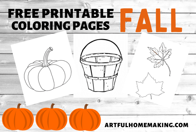Fall coloring page printables free