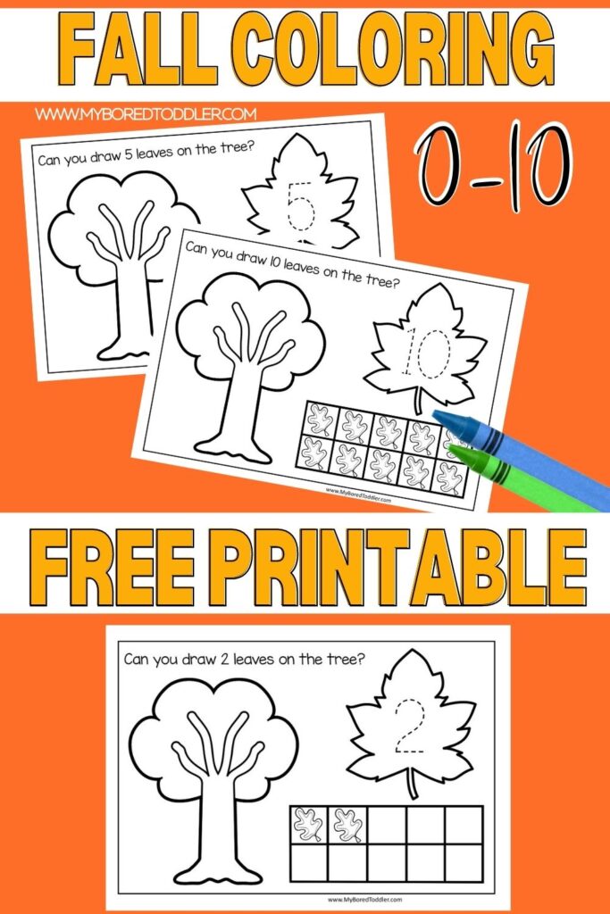 Free printable fall coloring tracing pages