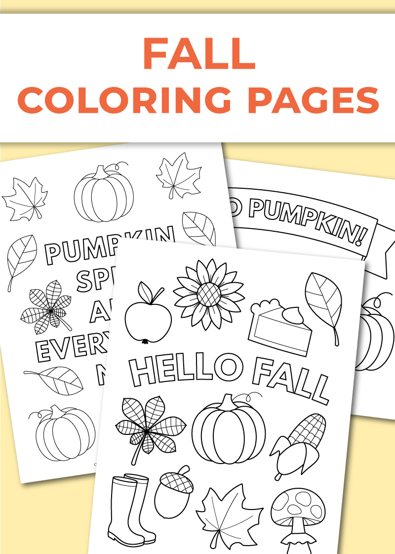 Printable fall coloring pages