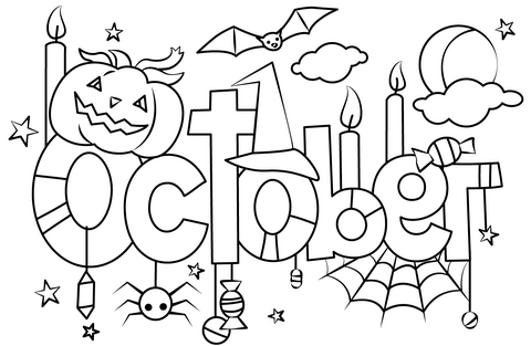 October coloring page free printable coloring pages