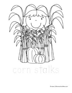 Free simple fall coloring pages