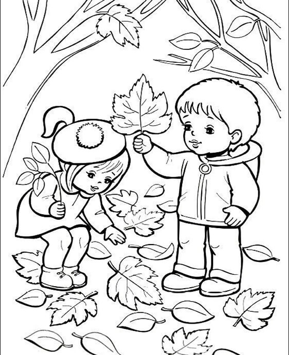 Free easy to print fall coloring pages